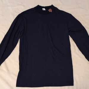 Majestic Chicago Bears Navy Blue long Sleeve Shirt Size XL